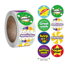 100 Well Done Reward Sticker Labels 25mm