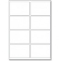 Gloss White Photo Quality Labels - 8 Labels Per Sheet - 100 Sheets