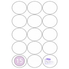 LL51C 15 Round Labels 51mm Diametre - 1 Sheet