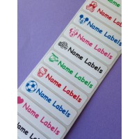 10 Pairs  -  Shoe Stick On Name Labels